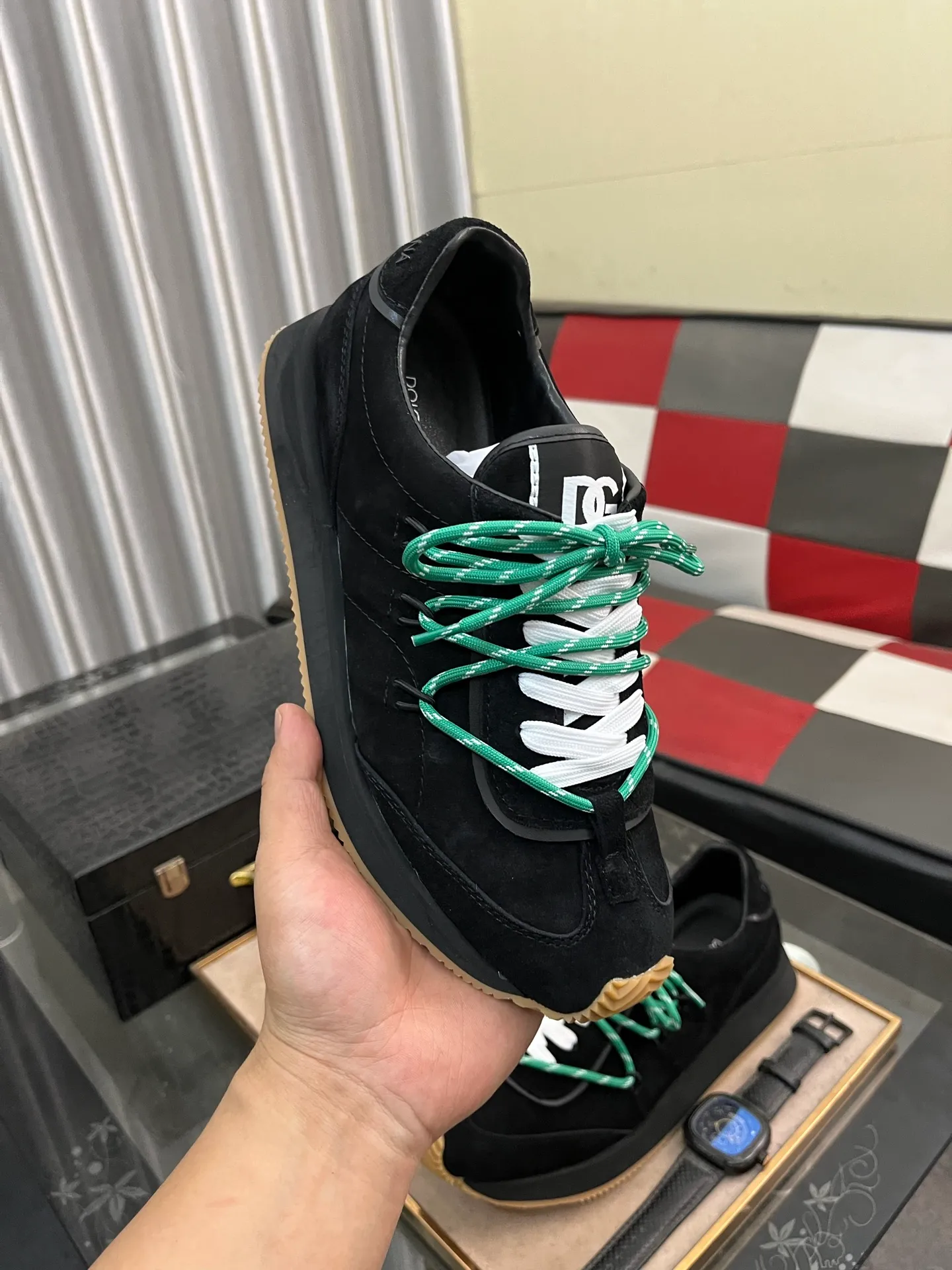 Men's Men's Shoes💰480⌚️⌚️Dolce&Gabbana••DG✔️High-end men's sports•casual shoes. Original goods from top counters. Original imported cowhide, multi-material splicing design ➕Imported cowhide lining, cowhide feet ➕Original TPR elastic outsole.  Size: 38-46